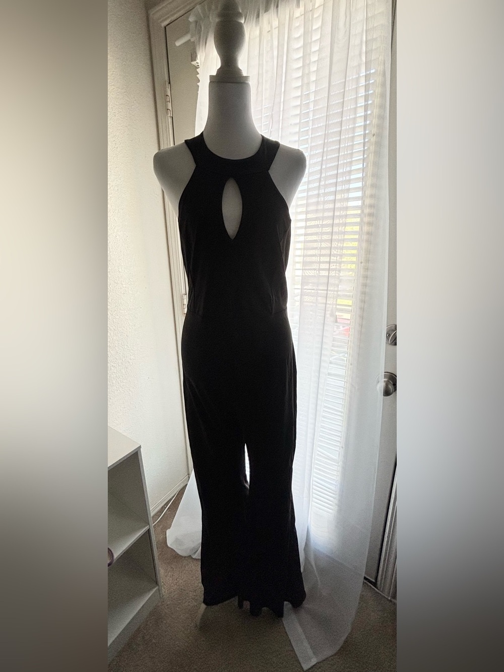 Black Halter Keyhole Wide-Leg Jumpsuit- New no tags / Amazon fashion
